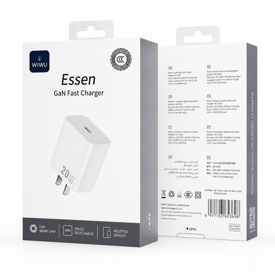WIWU Cargador Essen 20W (Tipo C y Lightning)