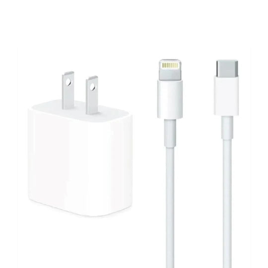 Cable carga rápida original LIGHTNING + cubo original de Apple 20W