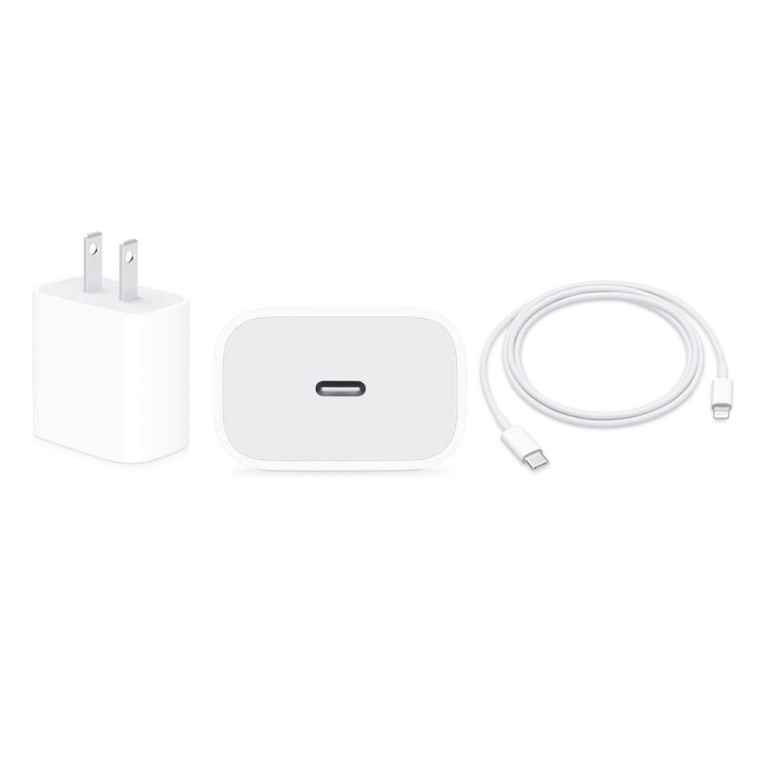 Cable carga rápida original LIGHTNING + cubo original de Apple 20W