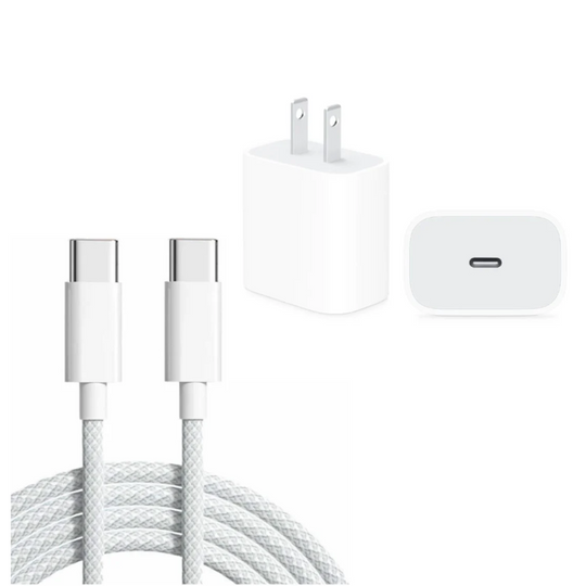 Cubo original de Apple + Cable Original (TIPO C A C  1 Metro)